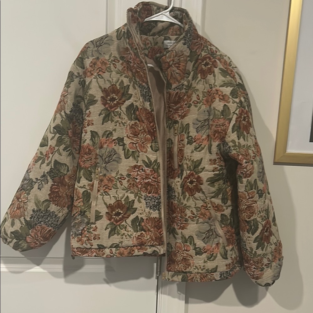 Floral Quilted Jacket - Multicolor